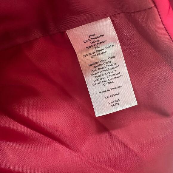 Talbots Size XL Petites Vest Red Puffy Down Insulated Winter Quilted Outerwear - Picture 5 of 5